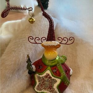 Whimsical Holiday Ornament with Red and Green